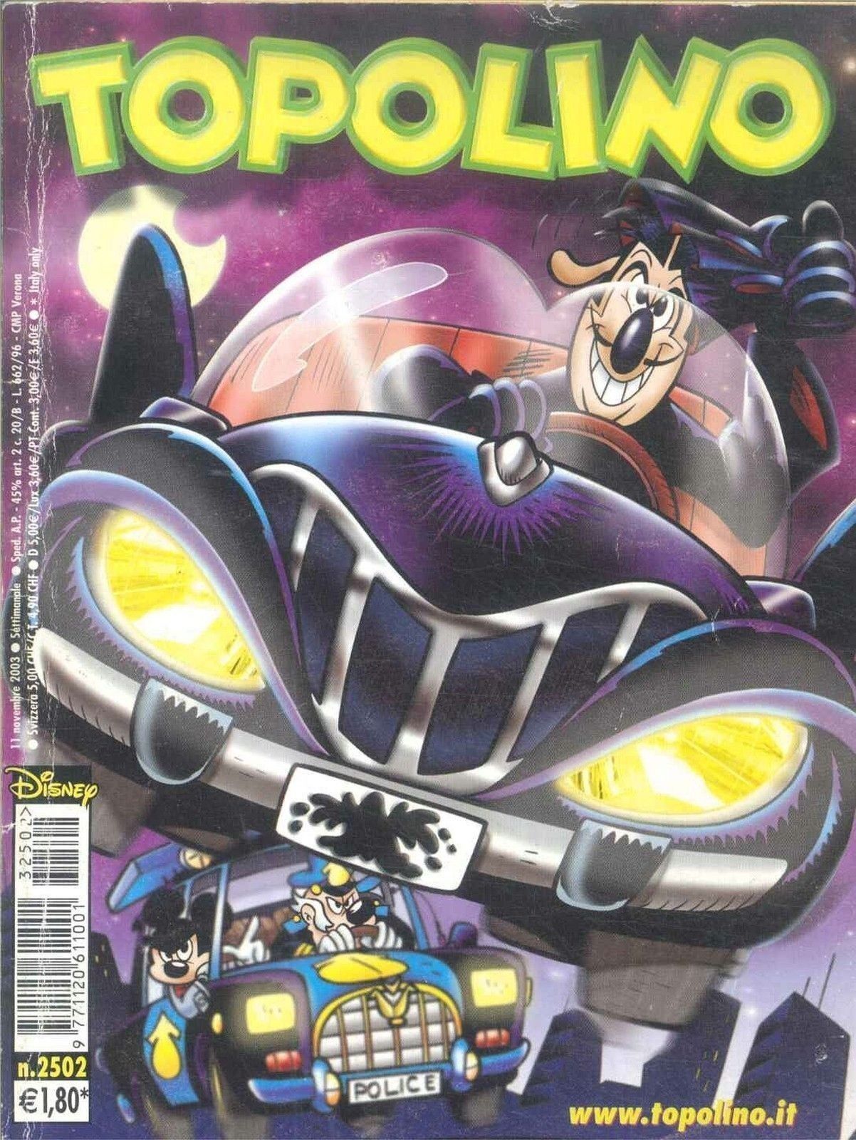 TOPOLINO N° 2502 -11 NOVEMBRE 2003