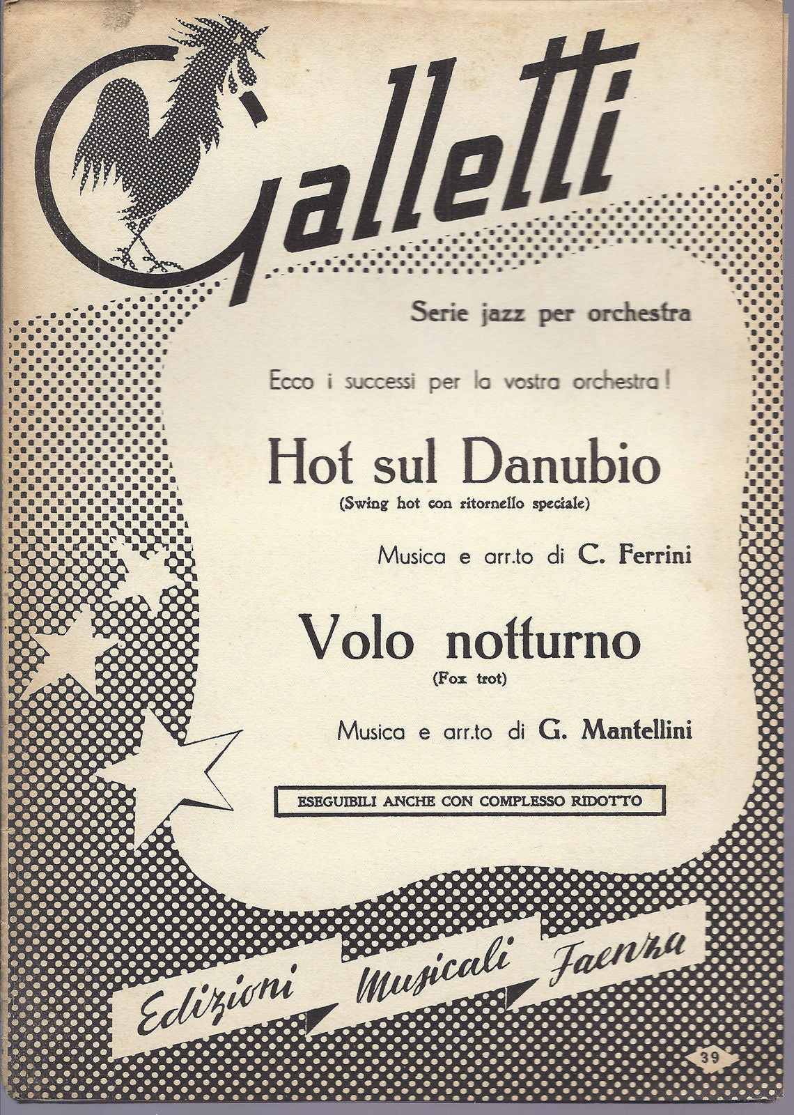 HOT SUL DANUBIO   C. Ferrini  -  VOLO NOTTURNO   G. Mantellini # SPARTITO