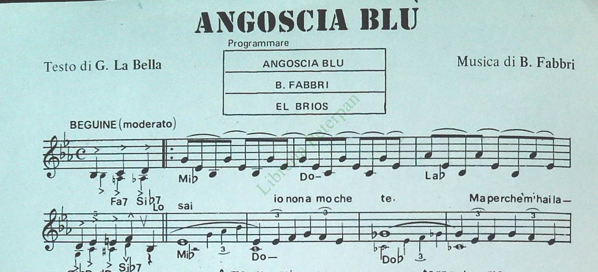 ROBERTO FABBRI TRE BRANI - SPARTITO-SHEET MUSIC