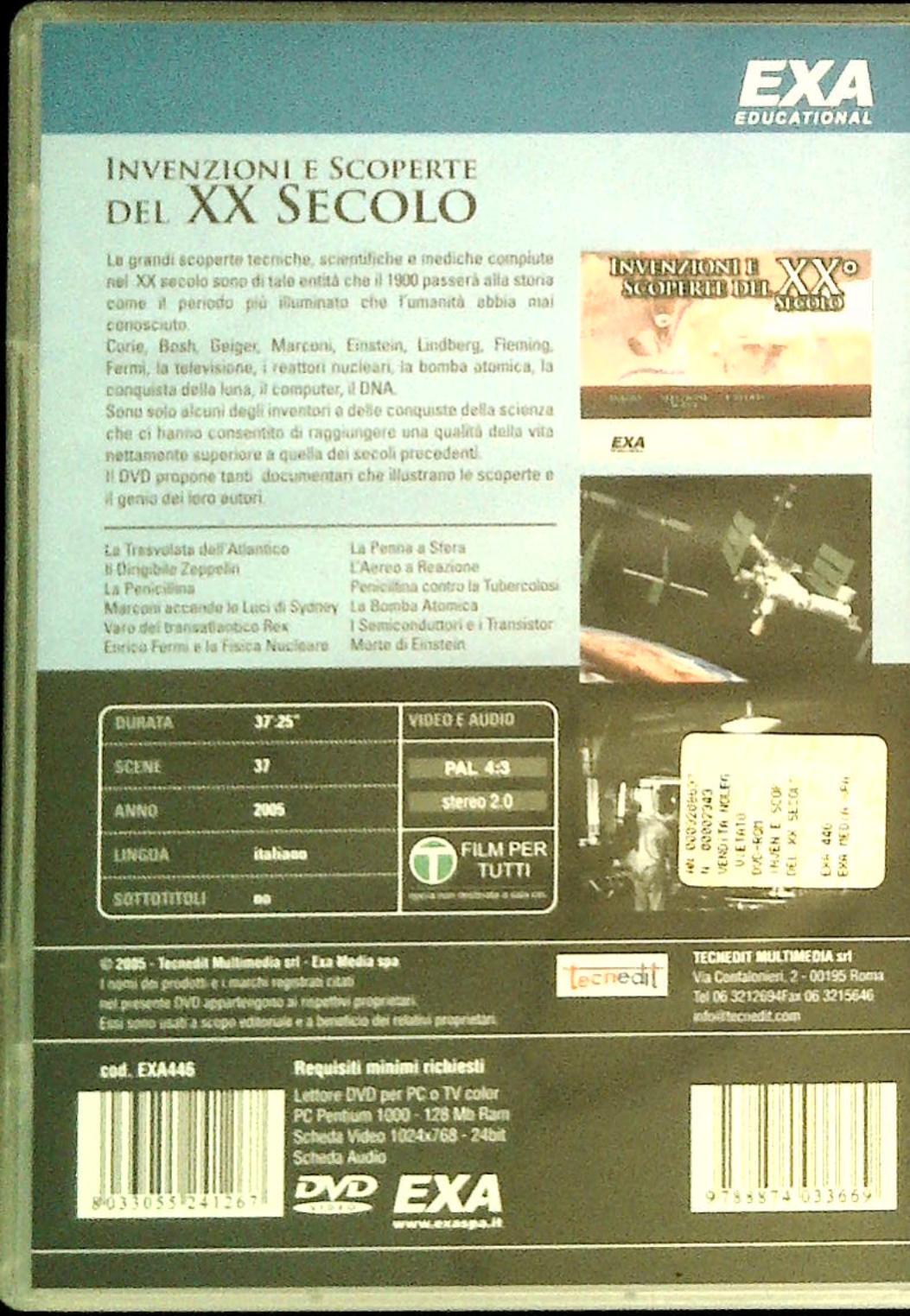INVENZIONI E SCOPERTE DEL XX SECOLO - DVD