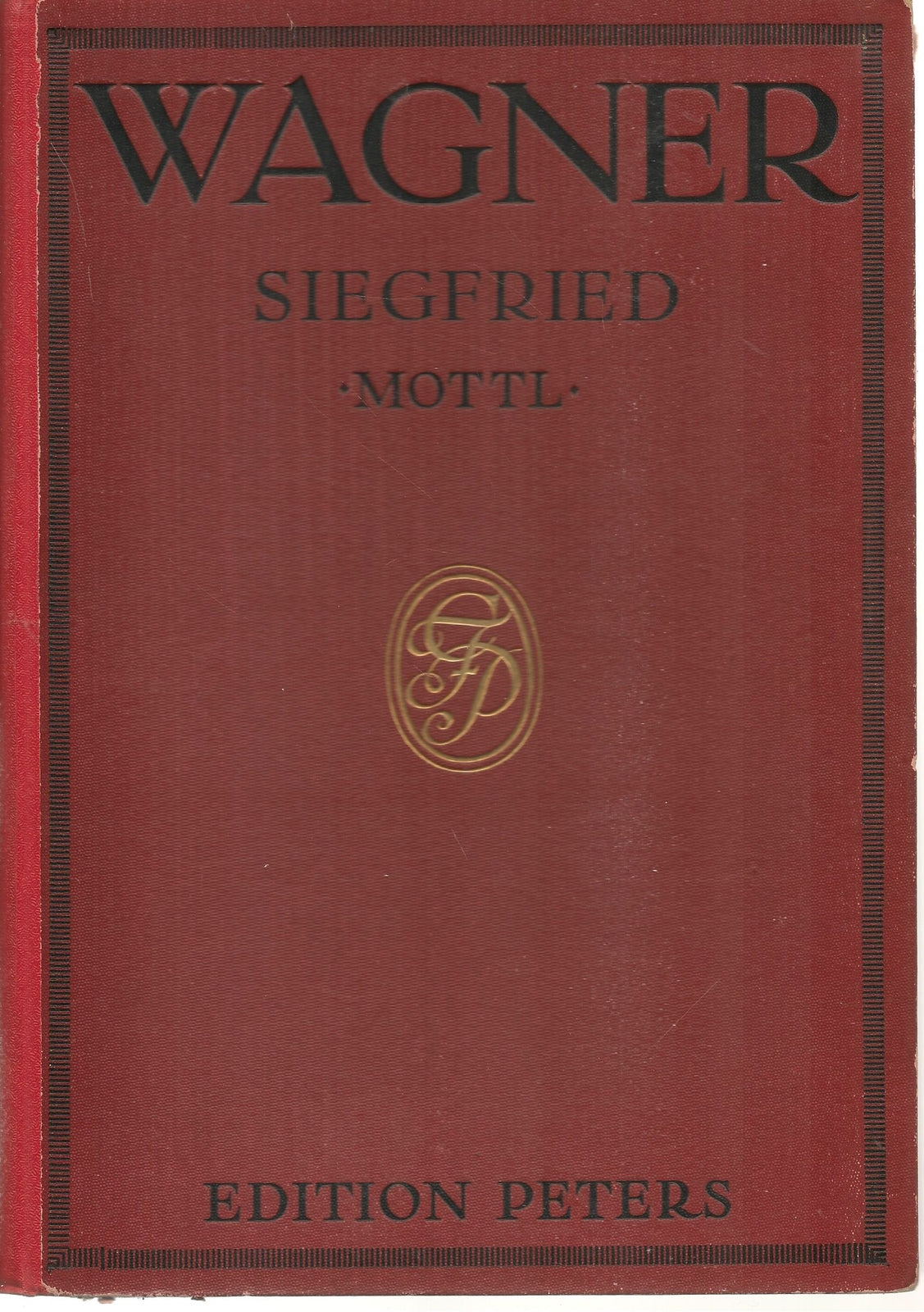 SIEGFRIED VON RICHARD WAGNER KLAVIERAUSZUG MIT TEXT FELIX MOTTL