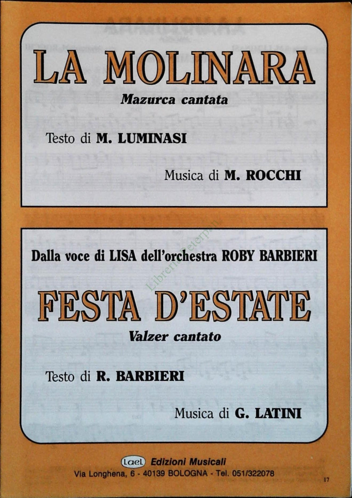 LA MOLINARA. mazurca cantata -