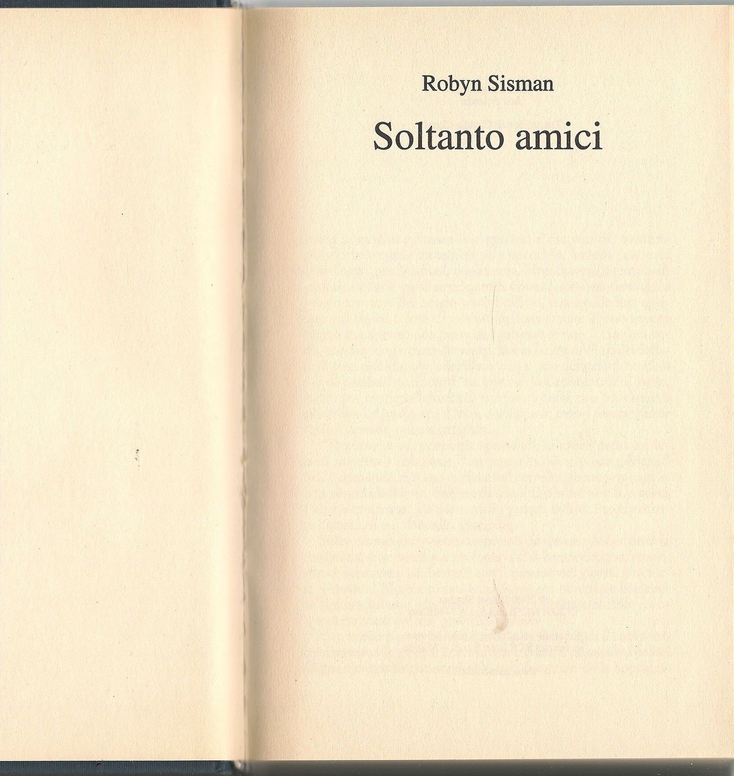SOLTANTO AMICI - ROBYN SISMAN