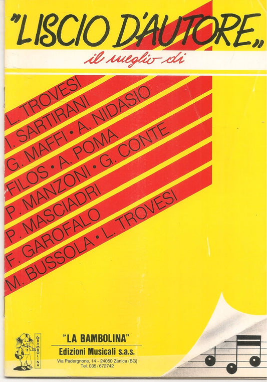 LISCIO D'AUTORE - 13 BRANI - SPARTITO-SHEET MUSIC
