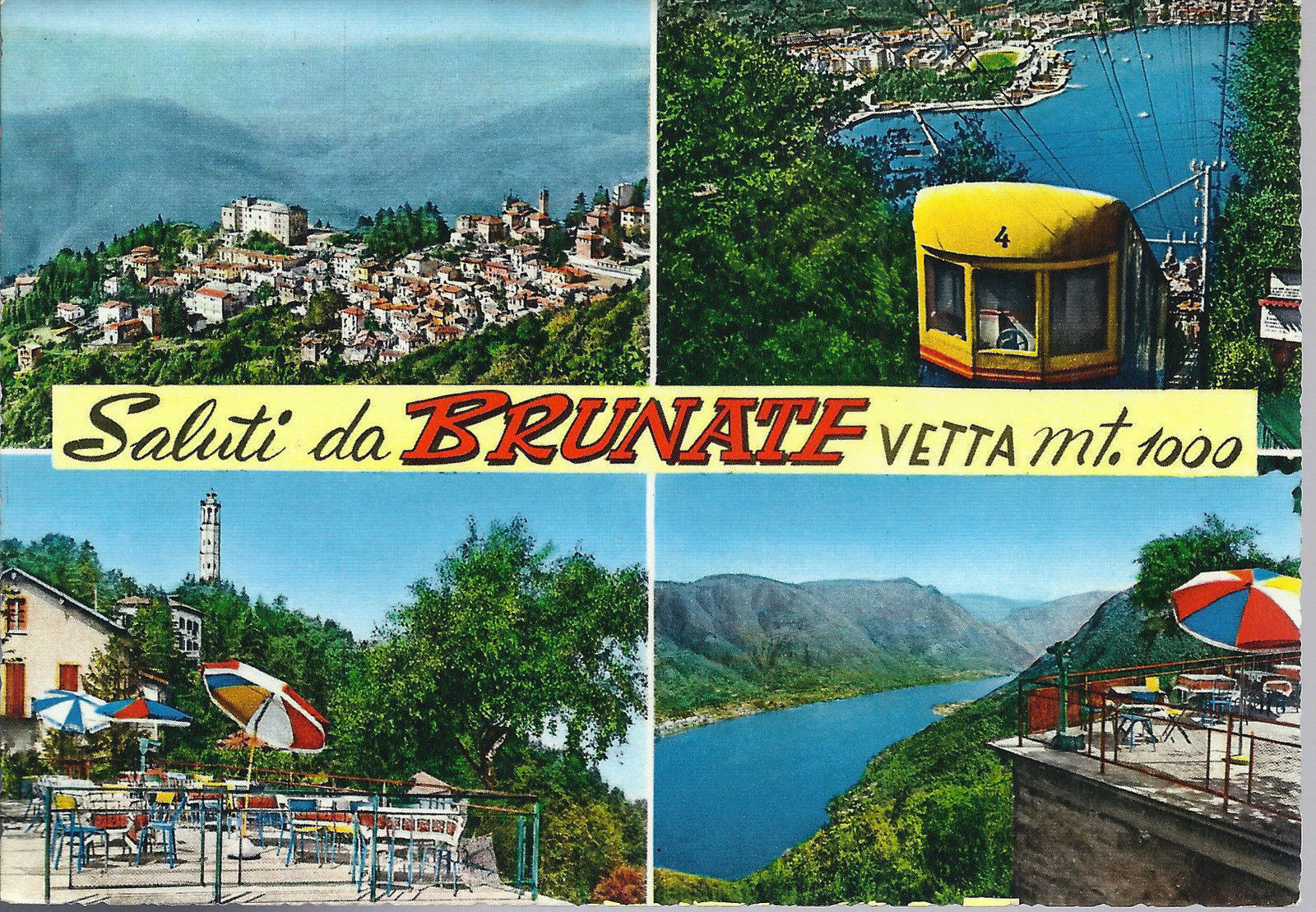 BRUNATE VETTA - SALUTI - 4 VEDUTE - NV - FG