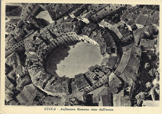 LUCCA - ANFITEATRO ROMANO VISTO DALL'AEREO - NV