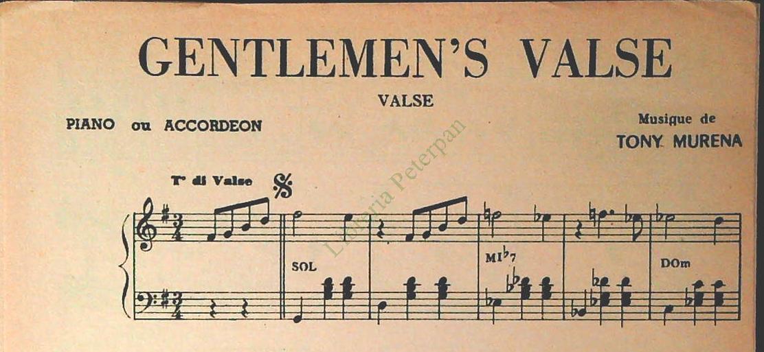LE COUCOU CHINOIS. valse - GENTELEMEN'S VALSE.valse - SPARTITO-SHEET MUSIC