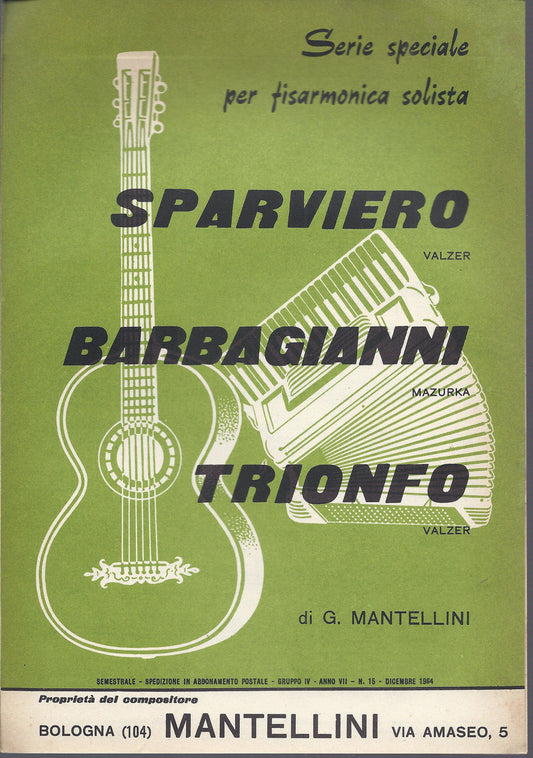 SPARVIERO - BARBAGIANNI - TRIONFO   G. Mantellini # SPARTITO - Fisa solista