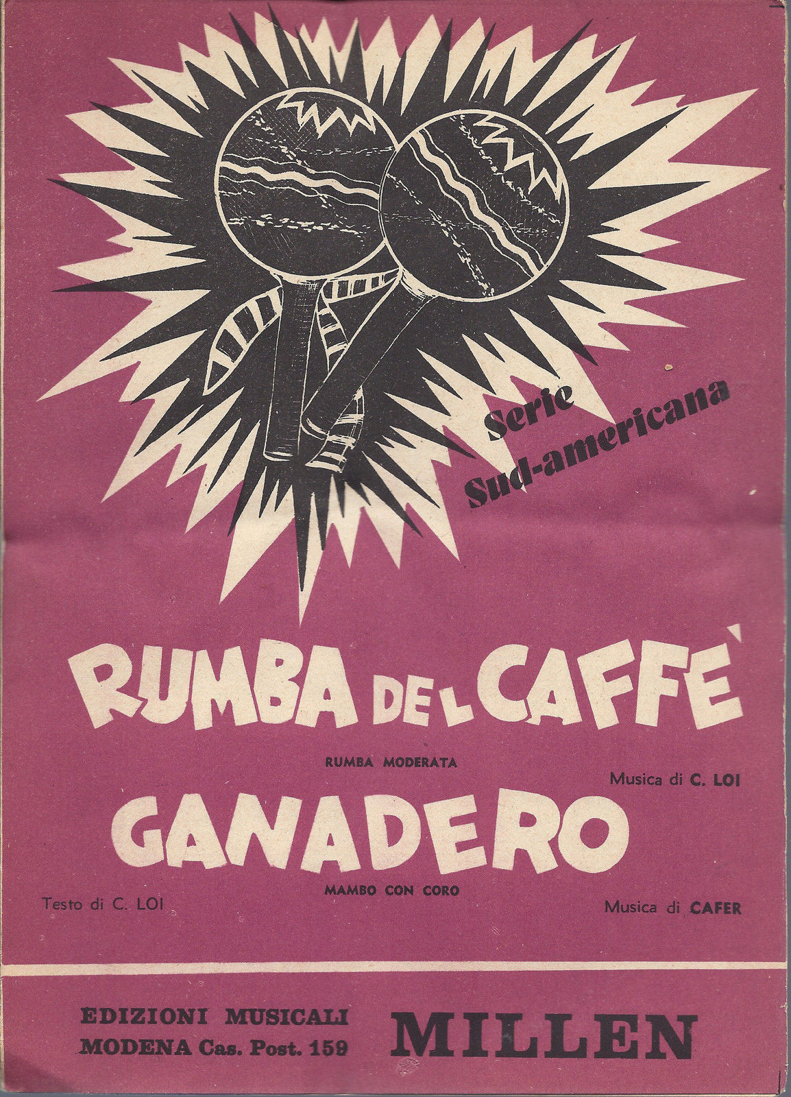 RUMBA DEL CAFFE' (C. Loi) - GANADERO (Cafer) # SPARTITO