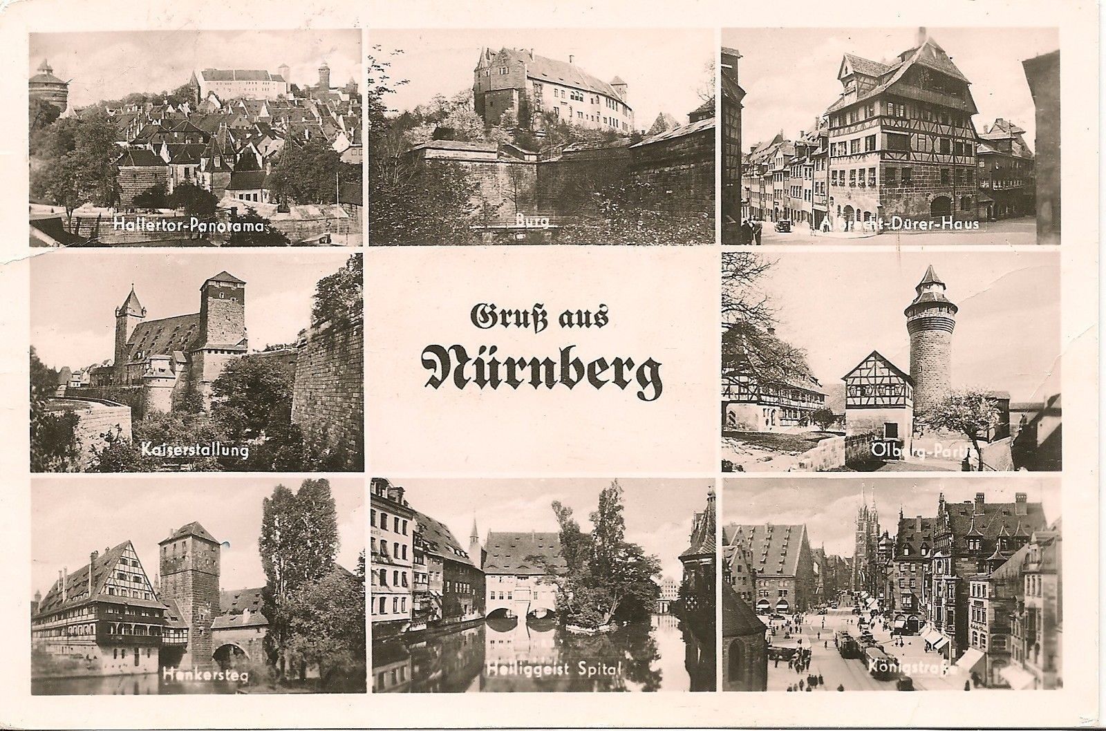 SALUTI DA NORIMBERGA/GRUSS AUS NÜRNBERG - 8VEDUTE/8BILDER - V/1957