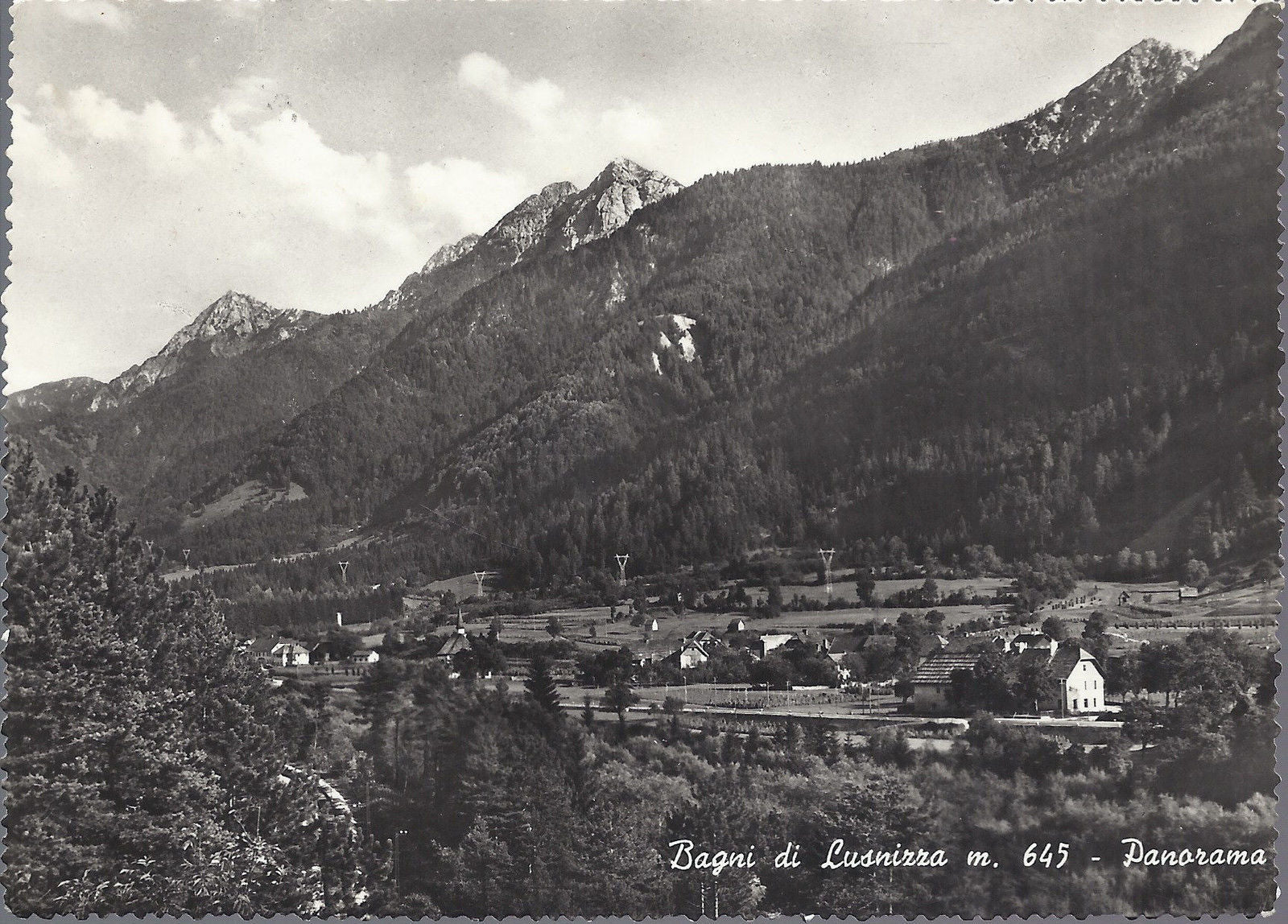 BAGNI DI LUSNIZZA - PANORAMA - V 1958 - FG