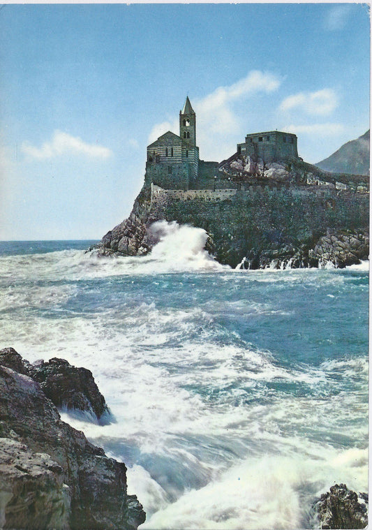 PORTOVENERE - LA CHIESETA E L'ANTICO CASTELLO -V 1966 -