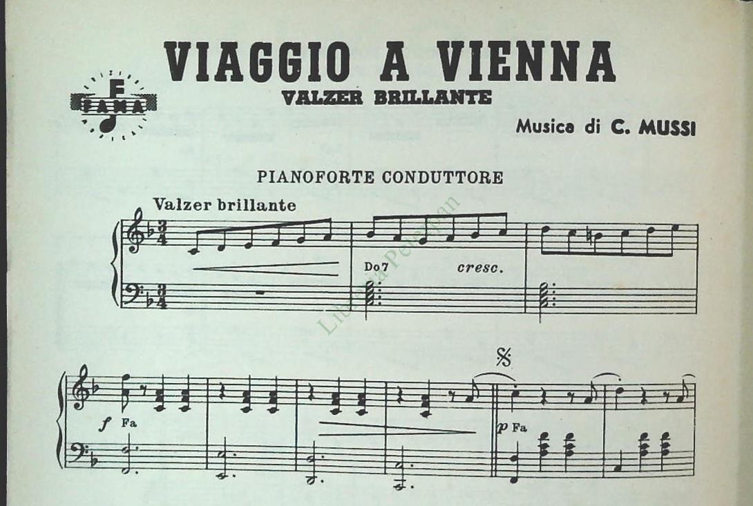 VIAGGIO A VIENNA - MIMOSA - POLKA DI TUMA' - SPARTITO-SHEET MUSIC