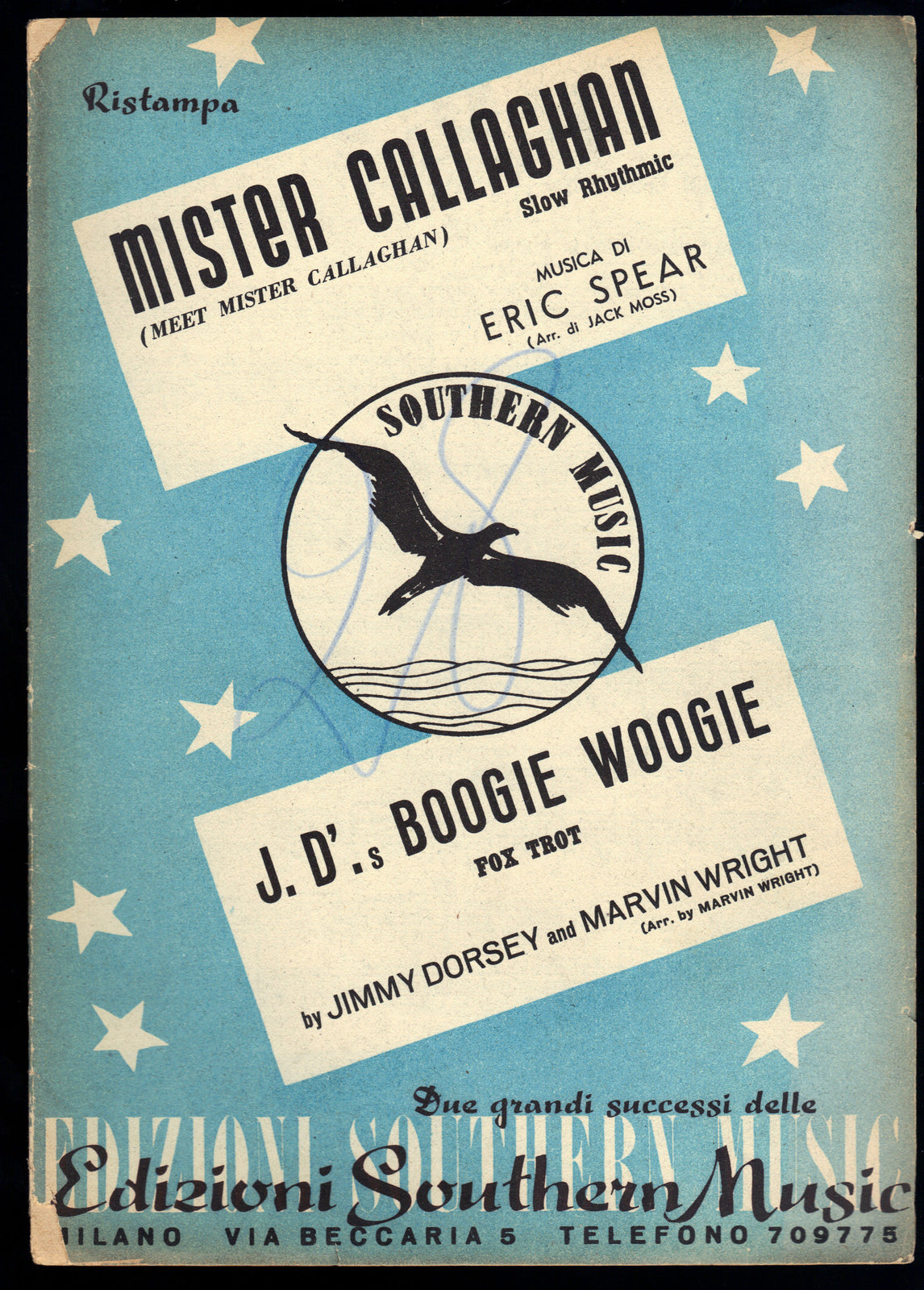 MISTER CALLAGHAN - J.D'.s BOOGIE WOOGIE -- SPARTITO - Pianoforte conduttore