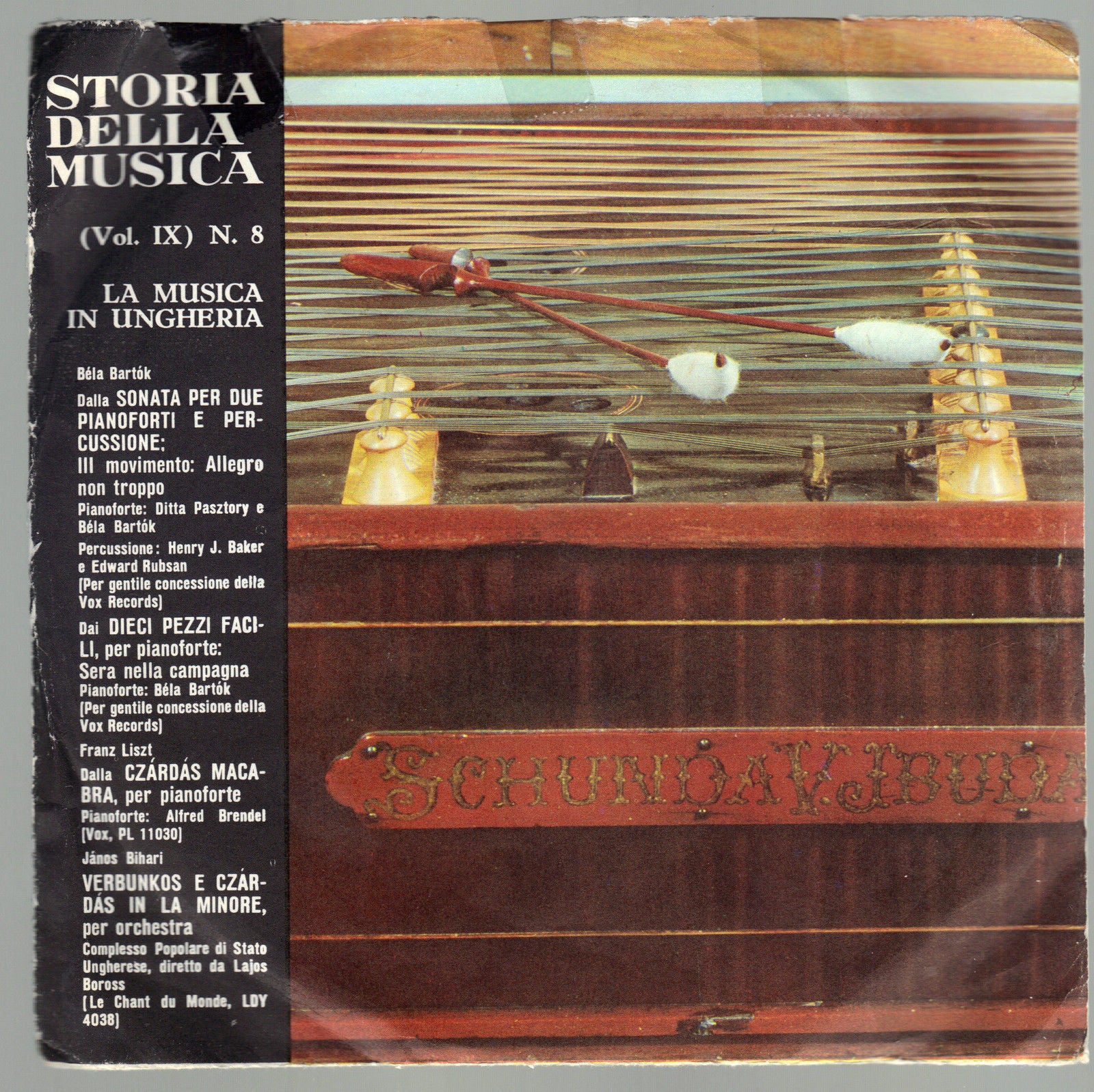 STORIA DELLA MUSICA - VOL IX  N°8 - LA MUSICA IN UNGHERI