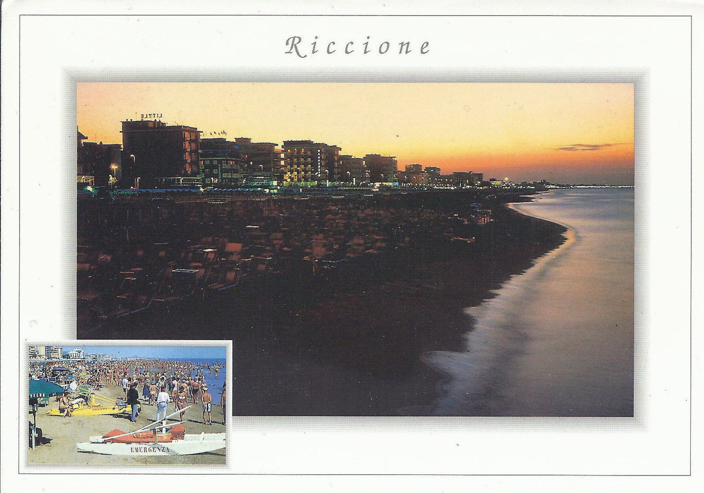 RICCIONE - LA SPIAGGIA AL TRAMONTO E LA SPIAGGIA - VSD