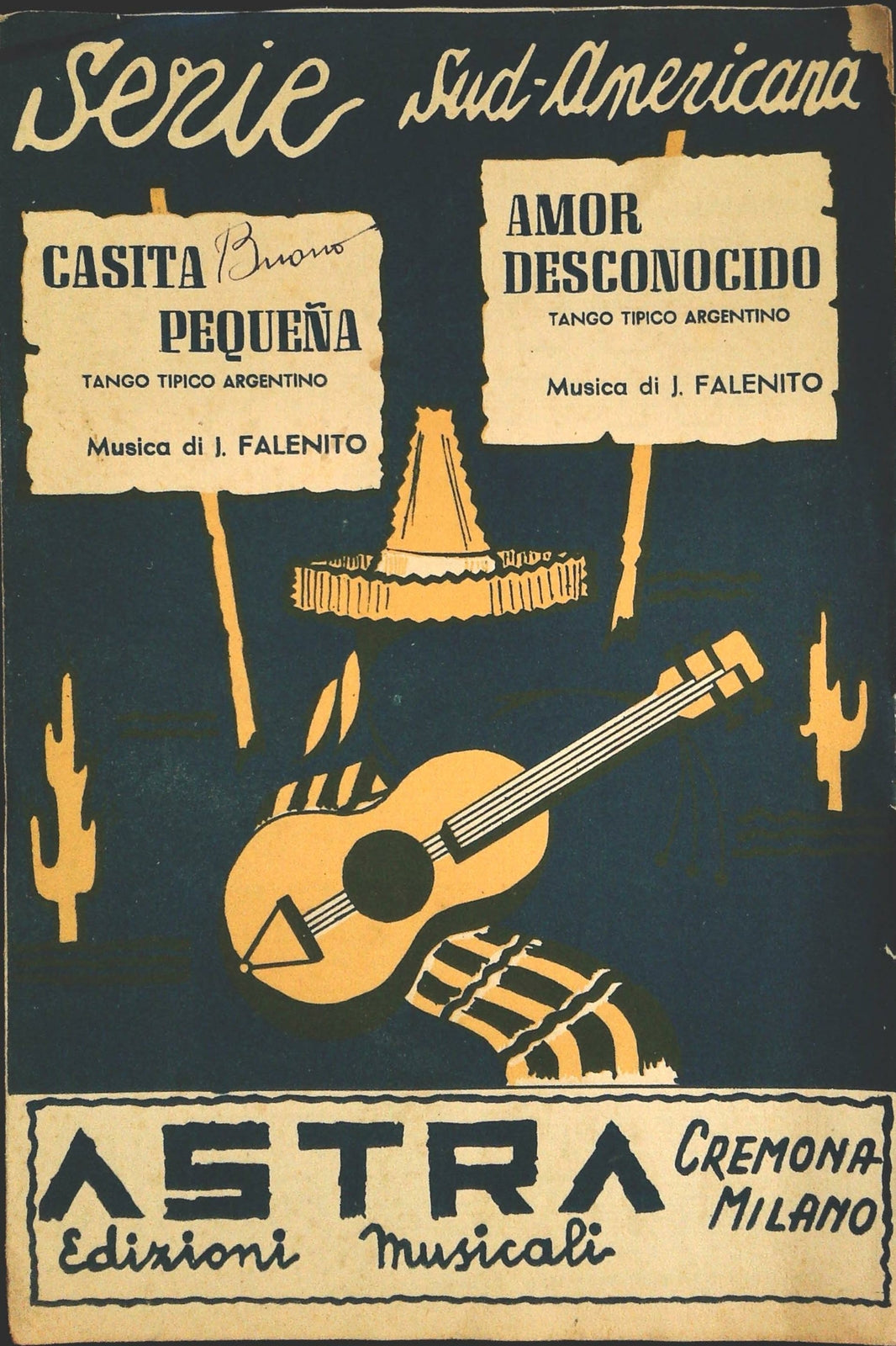 CASITA PEQUEGNA. TANGO ARG.-AMOR DESCONOCIDO. TANGO ARG. - SPARTITO-SHEET MUSIC