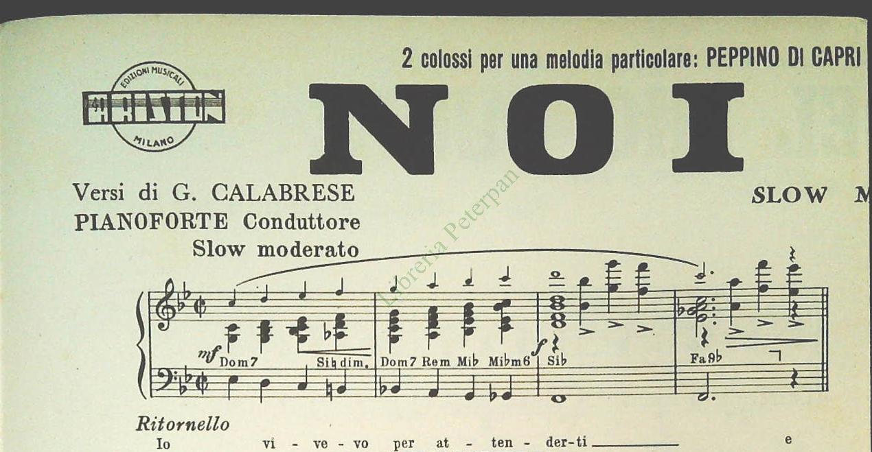 MISTER AMORE.mod. bounce-NOI DUE.slow-LA RAGAZZA DEL MIO CUORE.swing - SPARTITO