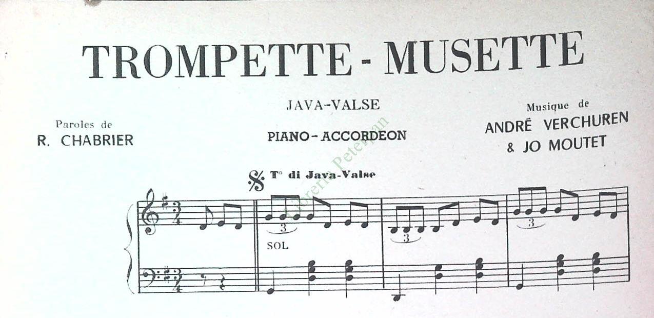TROMPETTE-MUSETTE - KERMESSE-SUISSE - SPARTITO-SHEET-MUSIC
