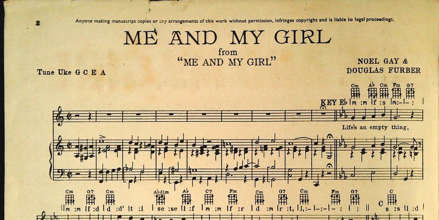 ME AND MY GIRL - SPARTITO-SHEET MUSIC