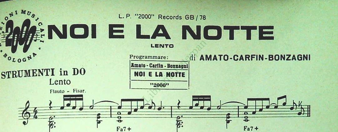 GIGI BONZAGNI PRESENTA 4 SUCCESSI PER LA VOSTRA ORCHESTRA - SPARTITO-SHEET MUSIC