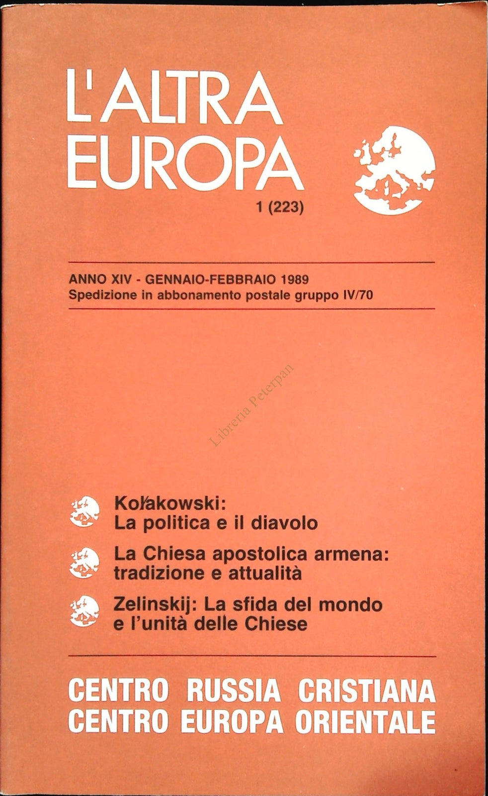 L'ALTRA EUROPA N. 223 - GENNAIO-FEBBRAIO 1989
