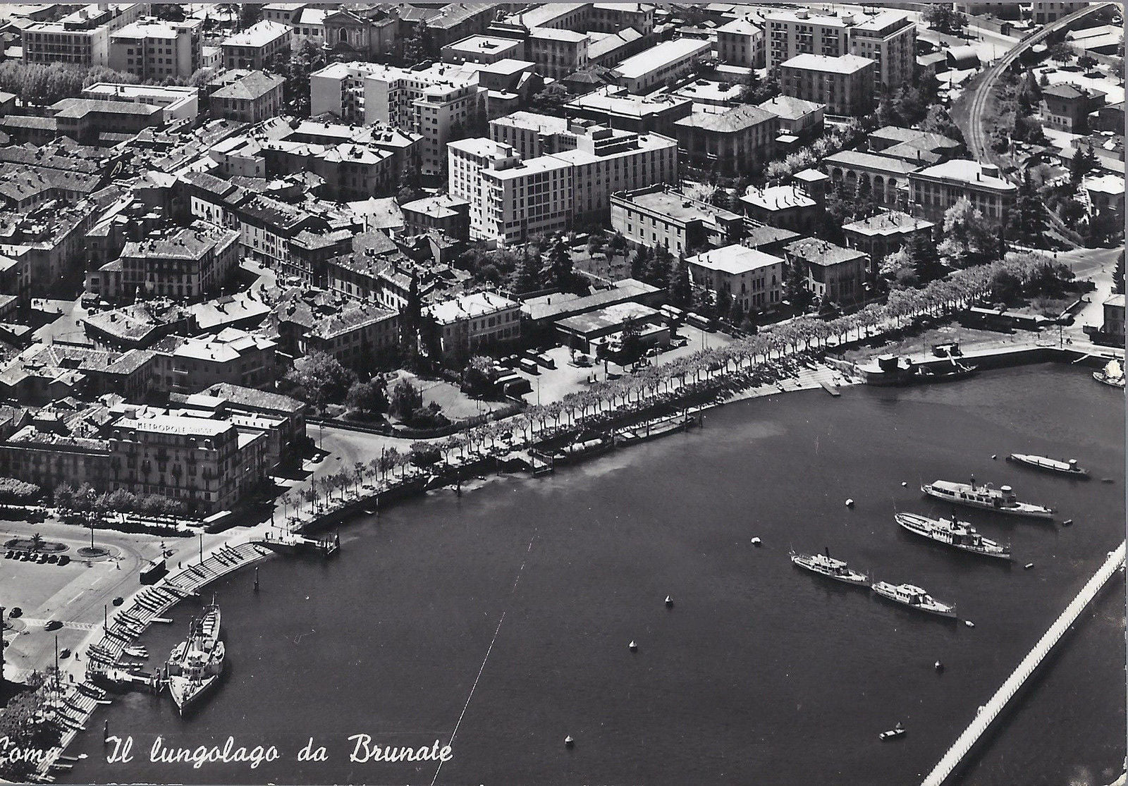 COMO - IL LUNGOLAGO DA BRUNATE - V 1956 - FG