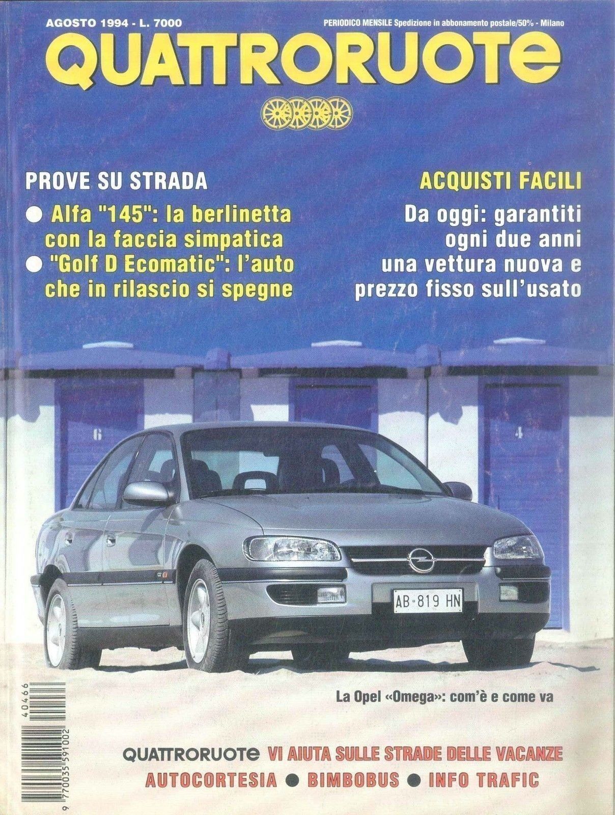 QUATTRORUOTE N 466 - AGOSTO 1994