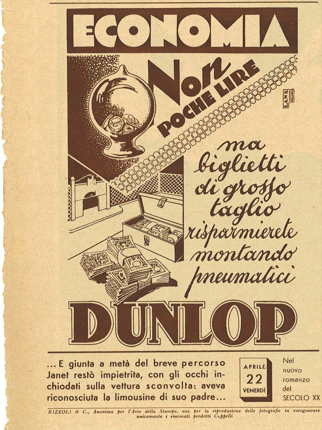 DUNLOP. ECONOMIA NON POCHE LIRE...-ADVERTISING