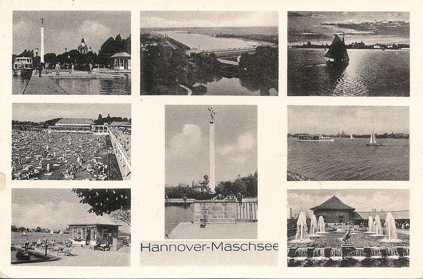 HANNOVER-MASCHSEE - 8VEDUTE/8BILDER - V/G1957