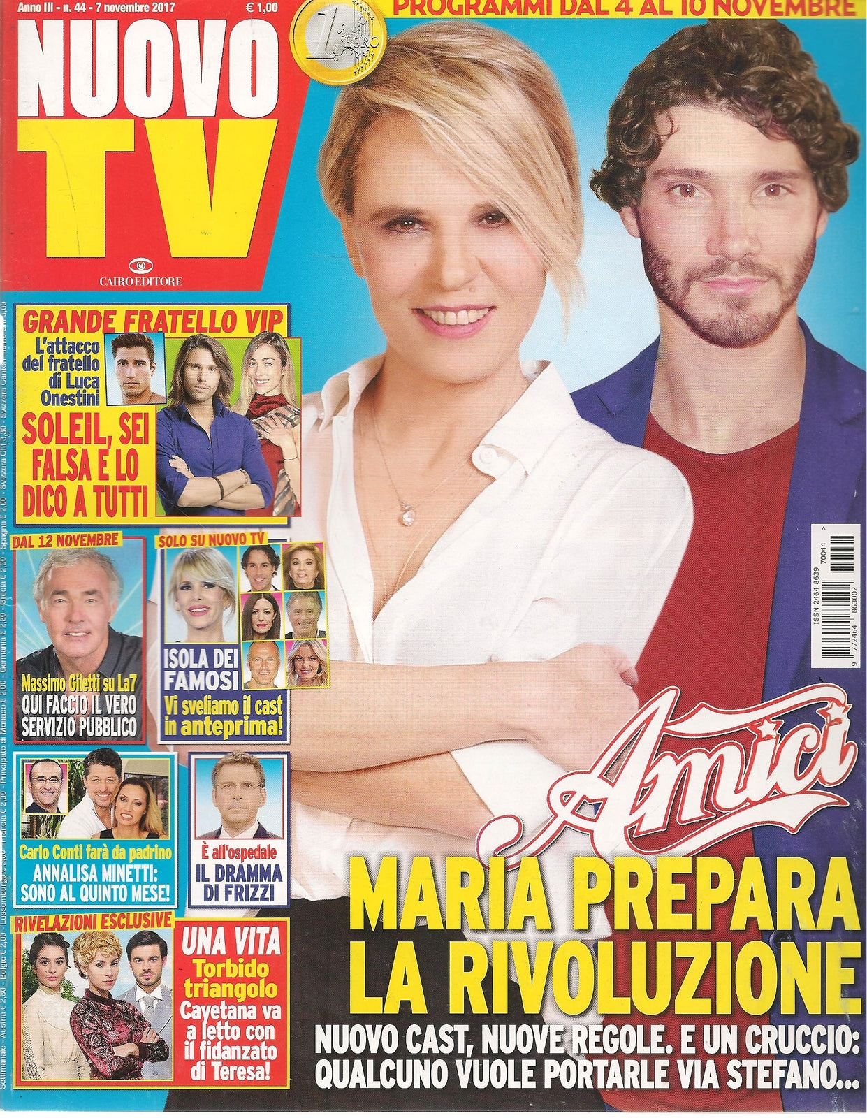 NUOVO TV N. 44 - 7 NOVEMBRE 2017 DE FILIPPI SOLEILGILETTI ANNALISA MINETTI