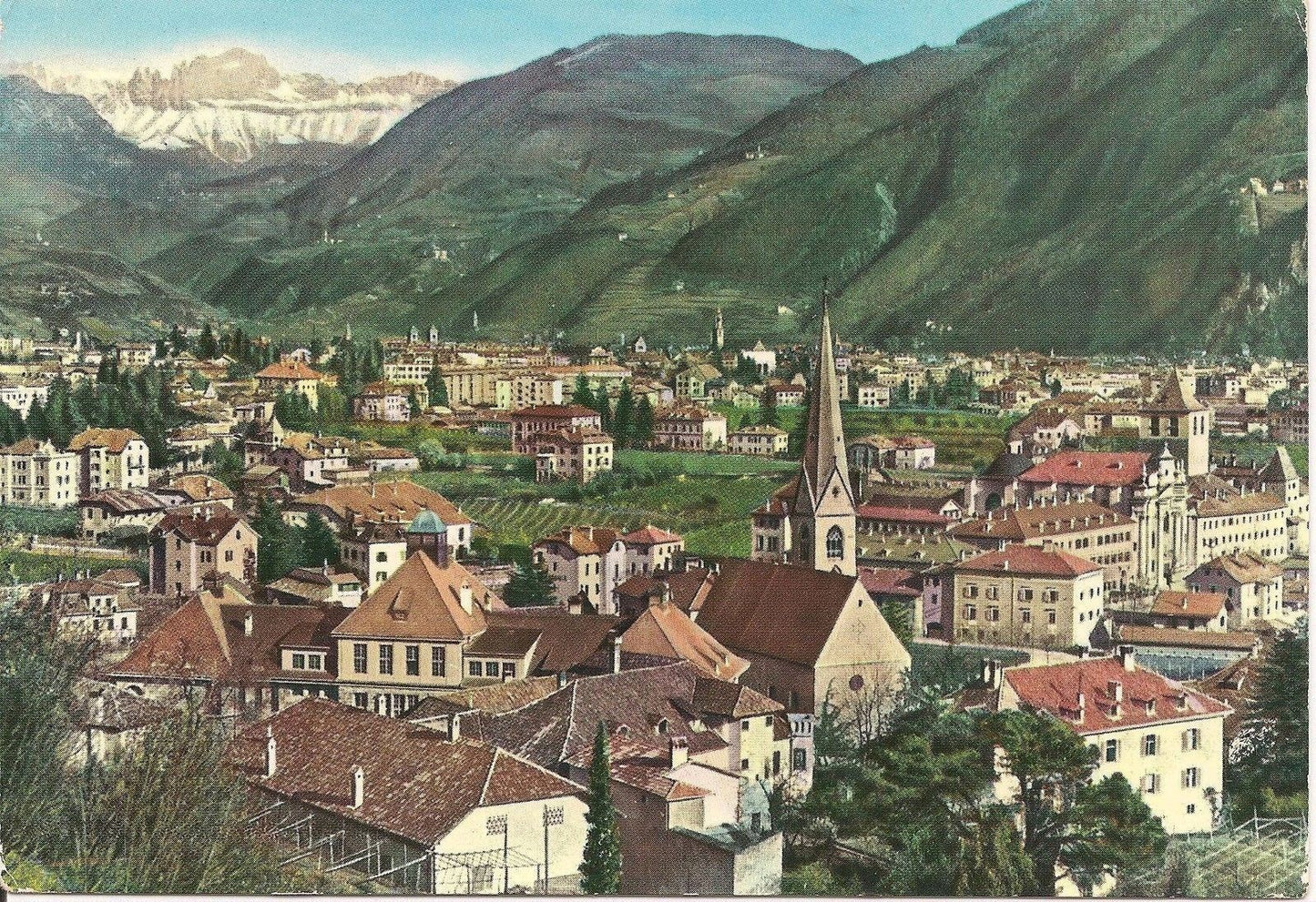 BOLZANO - PANORAMA - ACQUARELLATA - V1969