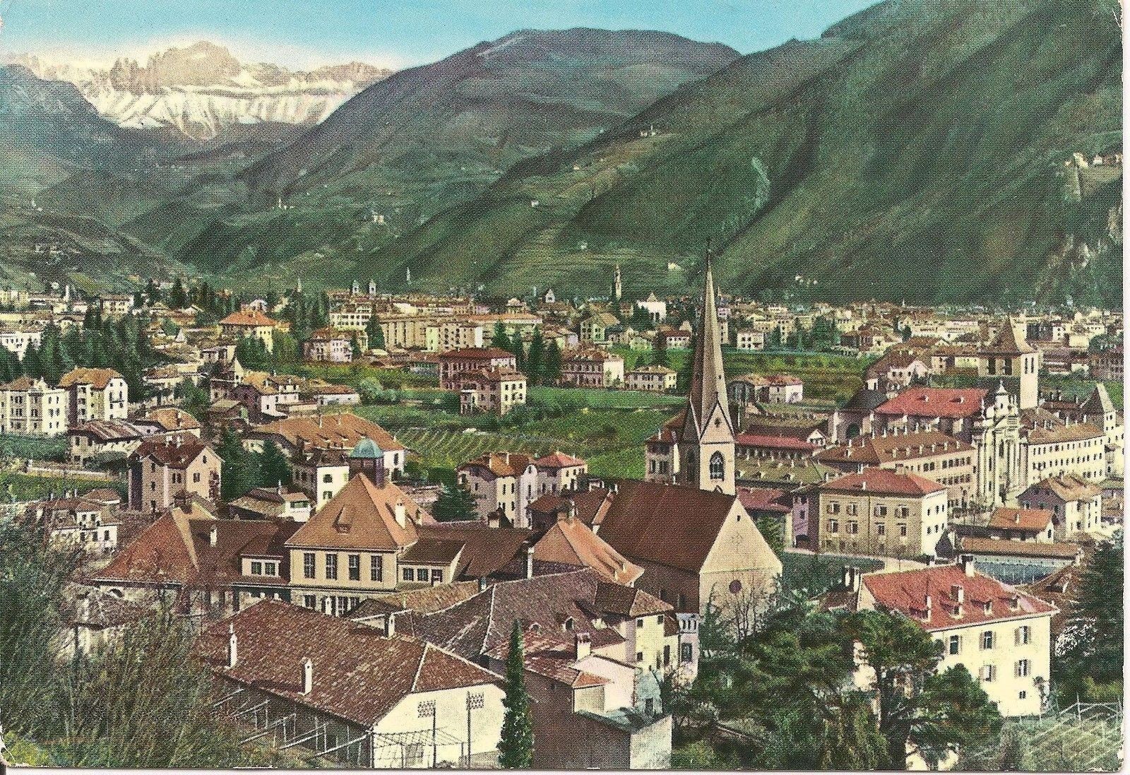 BOLZANO - PANORAMA - ACQUARELLATA - V1969