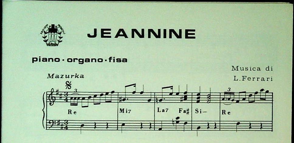 LOUIS FERRARI. GRISETTE - JEANNINE - SPARTITO-SHEET MUSIC