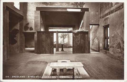 ERCOLANO - ATRIO DELLA CASA DEL TRAMEZZO DI LEGNO - V 1935 -