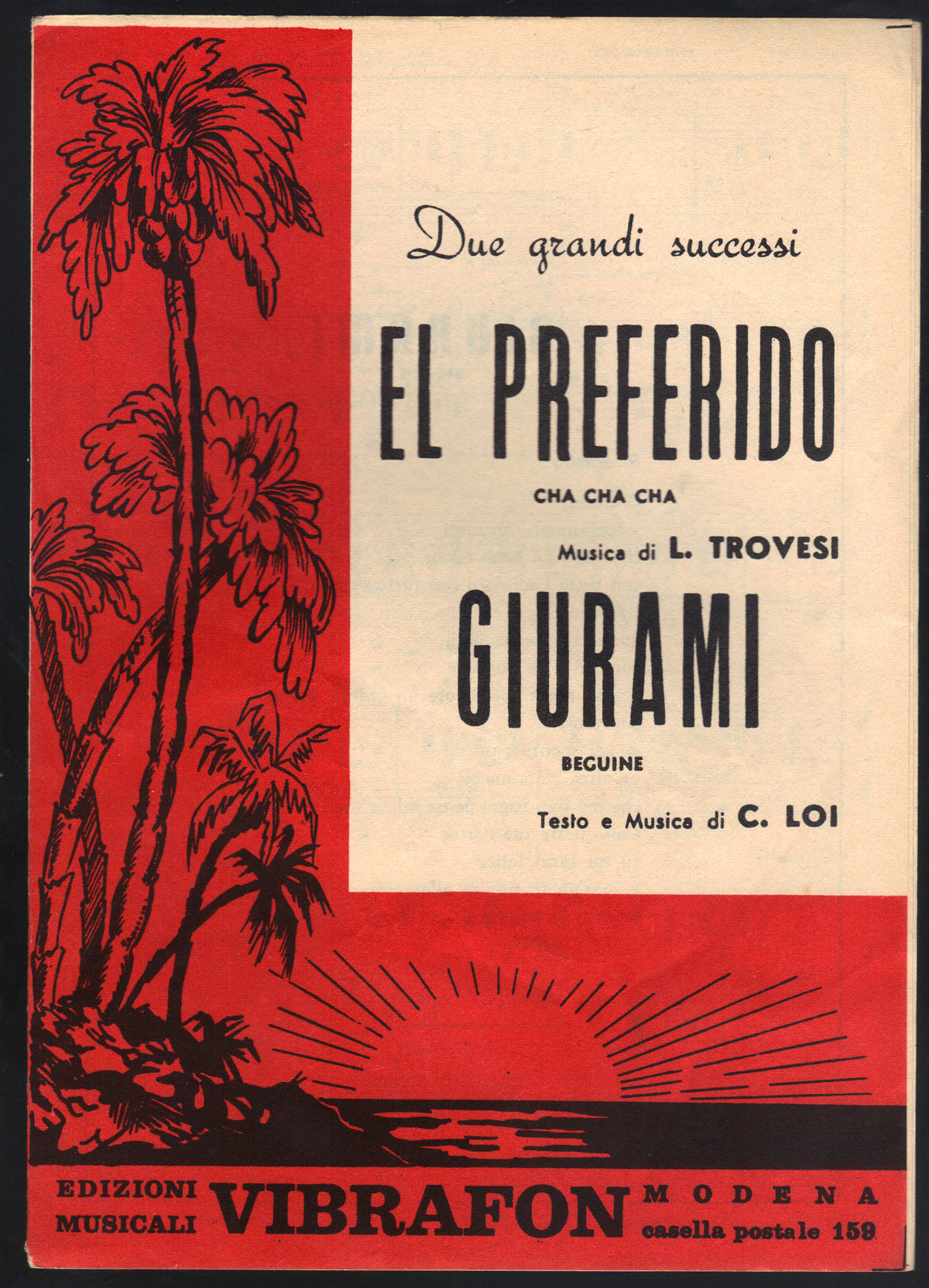 EL PREFERIDO   L. Trovesi - GIURAMI   C. Loi -- SPARTITO