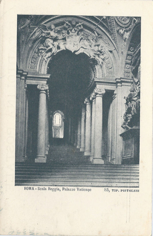 ROMA - SCALA REGGIA - PALAZZO VATICANO - NV - DORSO UNITO
