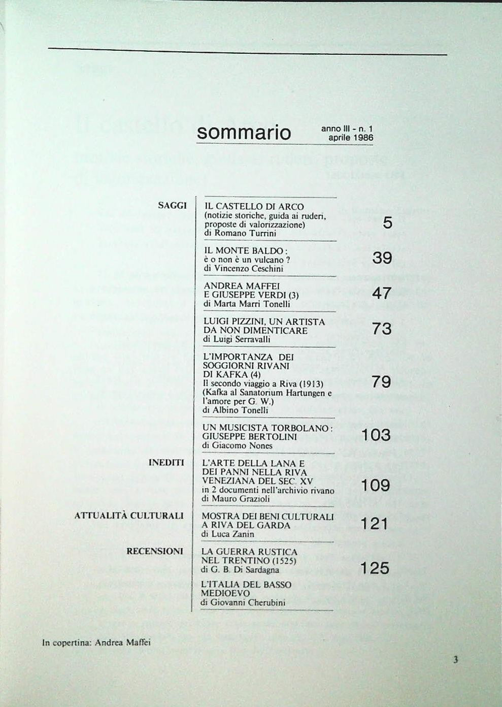 IL SOMMOLAGO - APRILE 1986