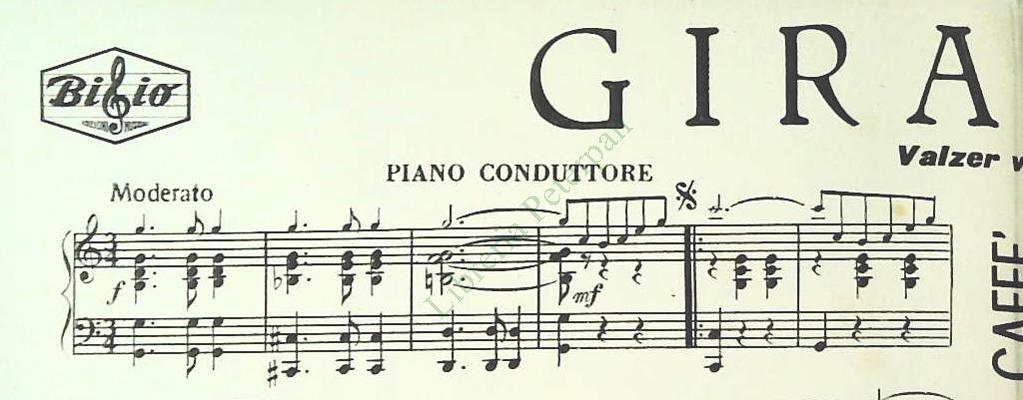 GIRASOLE- valzer viennese -ALTALENA.mazurca - SPARTITO-SHEET MUSIC