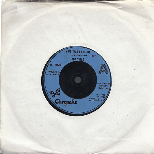 MORE THAN I CAN SAY - ONLY FOOLING # LEO SAYER