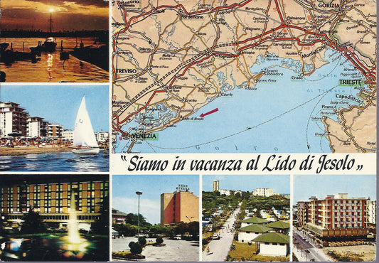 LIDO DI JESOLO - SIAMO IN VACANZA - VEDUTINE + CARTA T.C.I. 