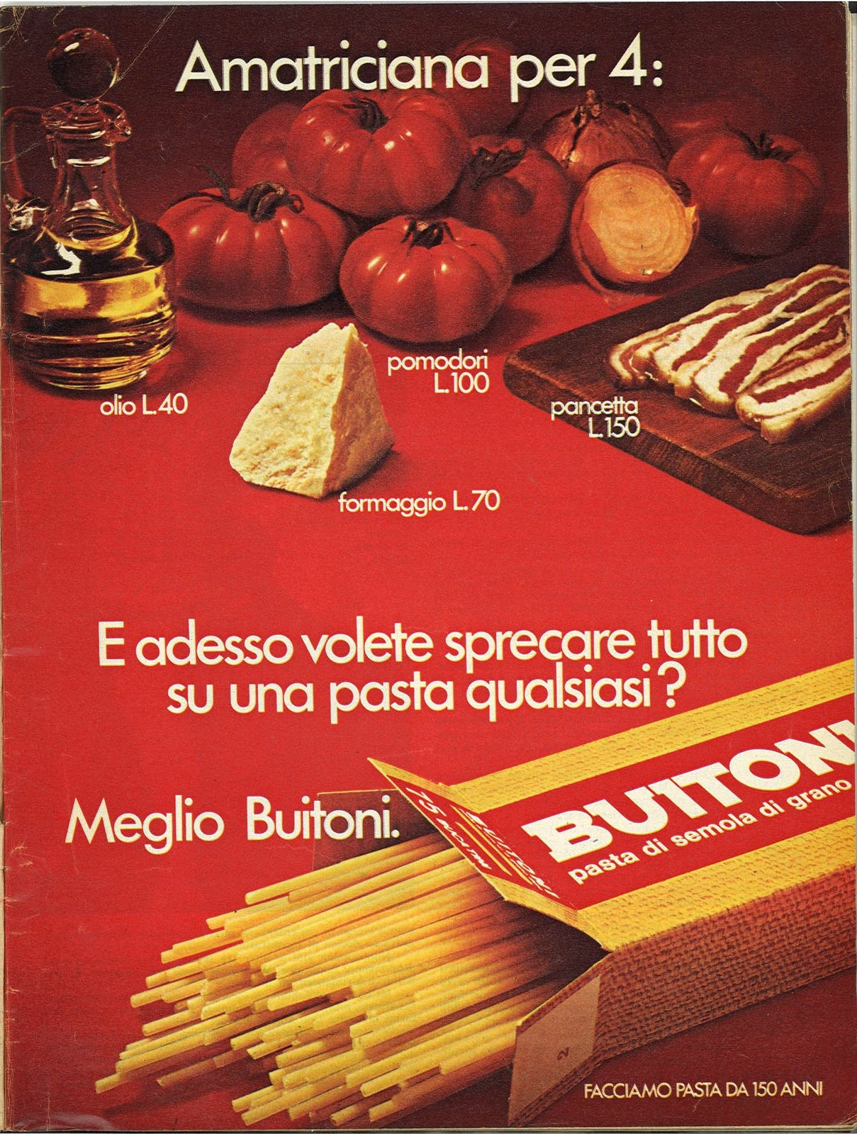 BUITONI. AMATRICIANA PER 4 ... ADVERTISING