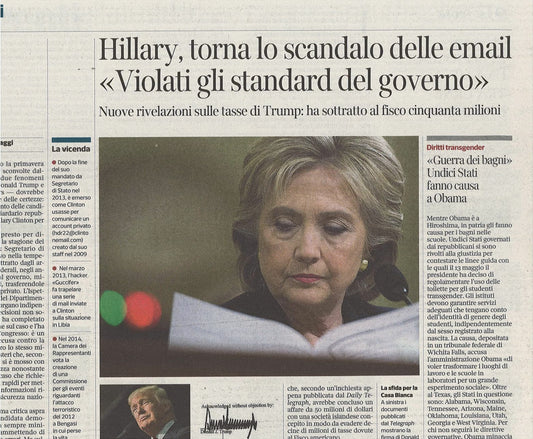 HILLARY CLINTON TORNA LO SCANDALO DELLE EMAIL -