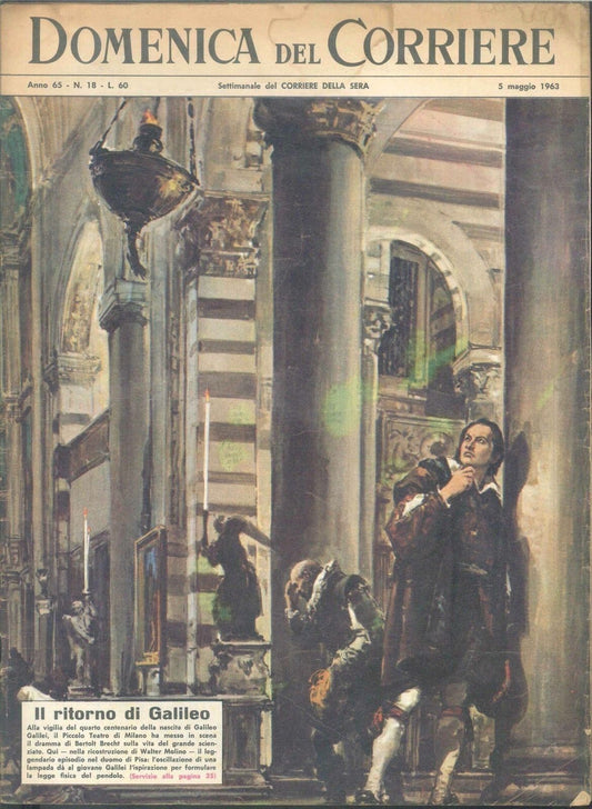 DOMENICA DEL CORRIERE N 18 - 5 MAGGIO 1963 - ILL. WALTER MOLINO