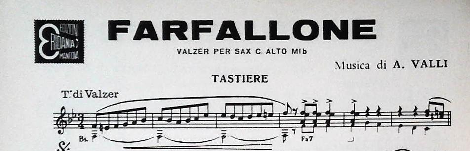 MULTIVALZER. valzer - FARTFALLONE. valzer - SPARTITO-SHEET MUSIC