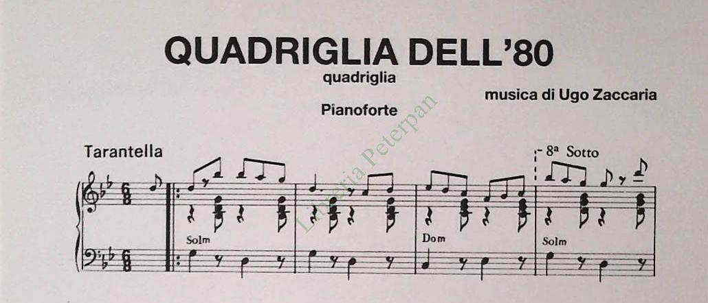 UGO ZACCARIA - 2 BRANI - SPARTITO-SHEET MUSIC