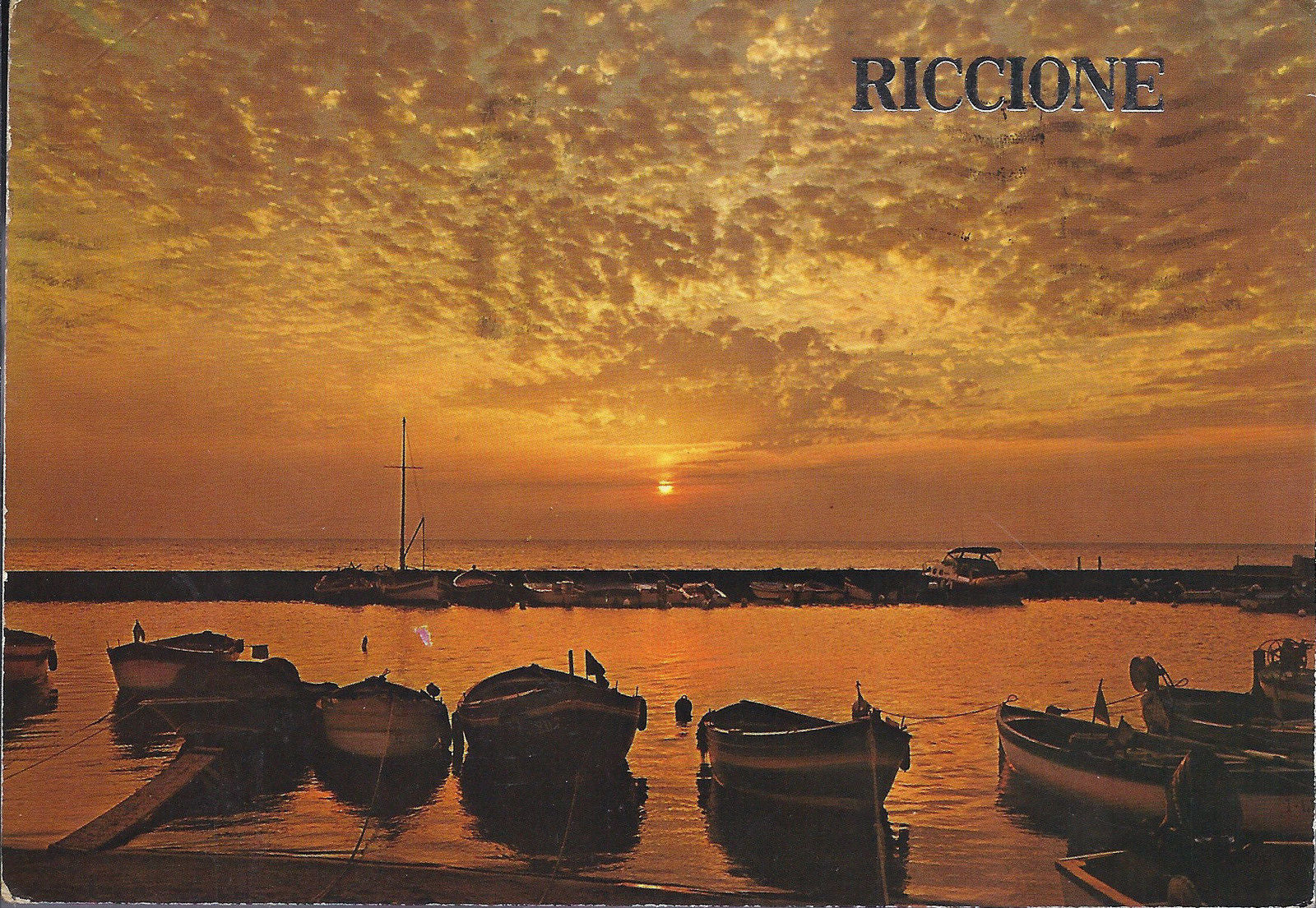RICCIONE - TRAMONTO - SALUTI - V1987