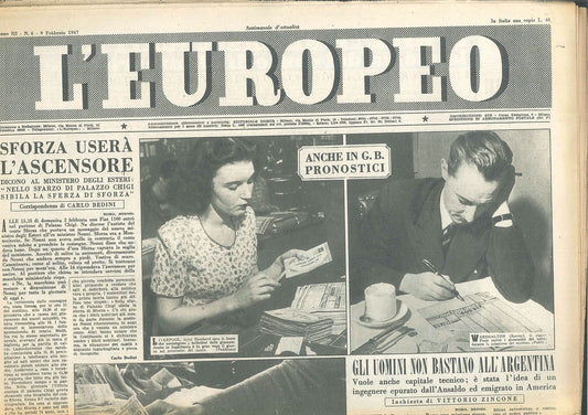 L'EUROPEO - ANO III° - N 6 - 9 FEBBRAIO 1947
