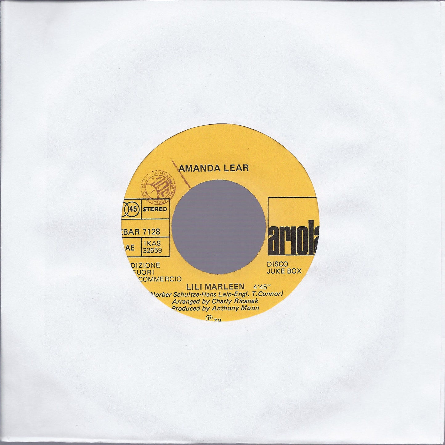 LILI MARLEEN - FASHION PACK # AMANDA LEAR - Edizione per Juke Box