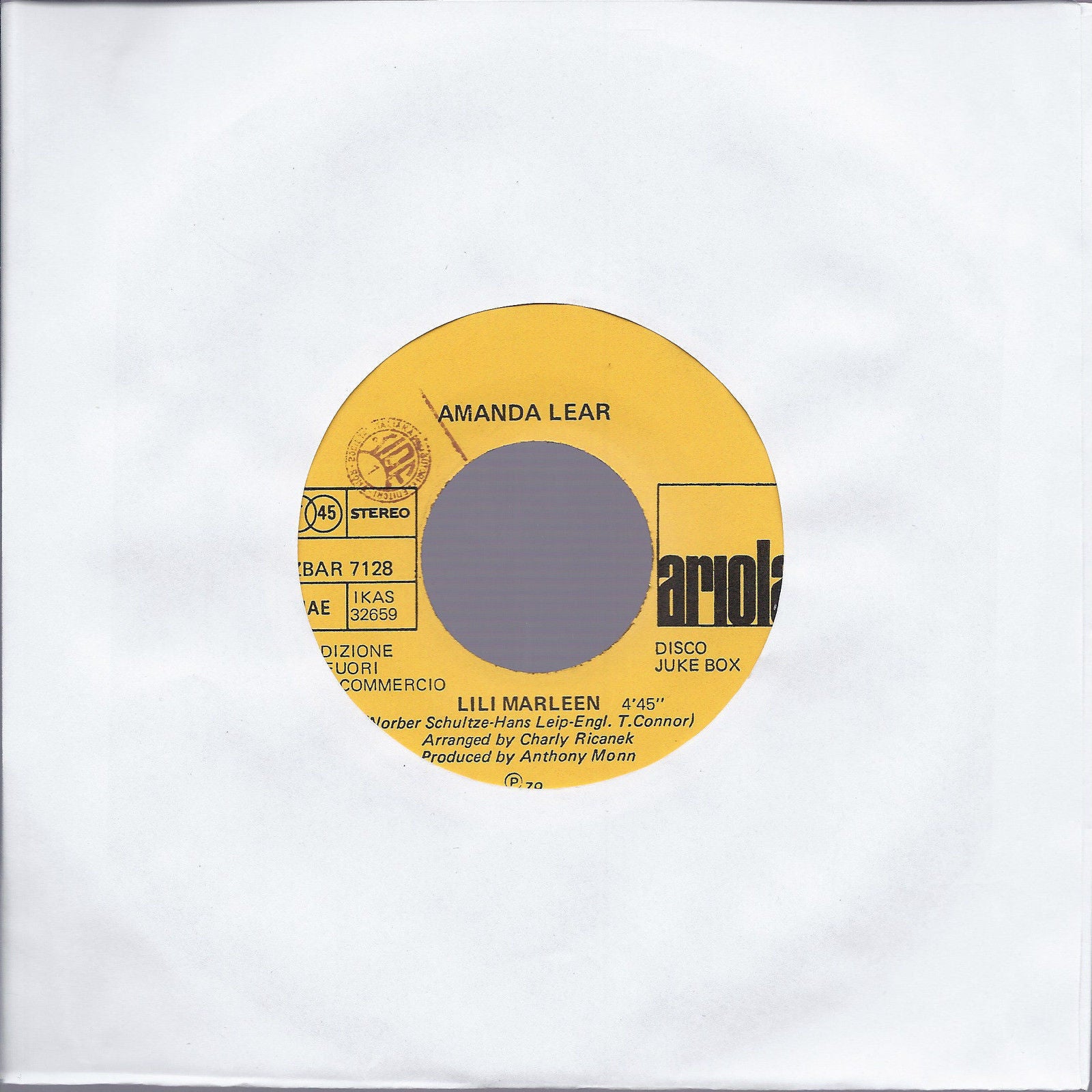 LILI MARLEEN - FASHION PACK # AMANDA LEAR - Edizione per Juke Box